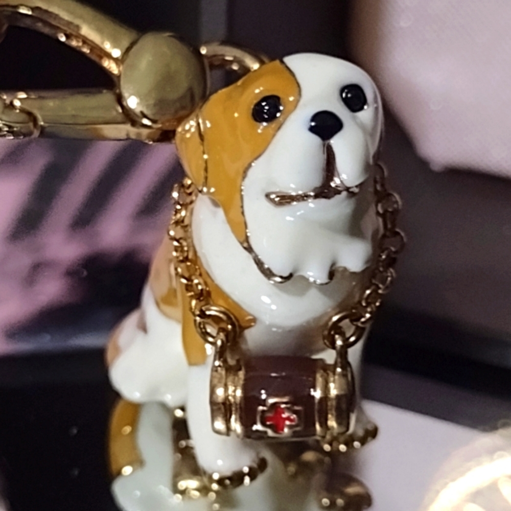 Juicy Couture Saint Bernard Trained Rescue Dog Charm Never Removed From 🎁 NWT
